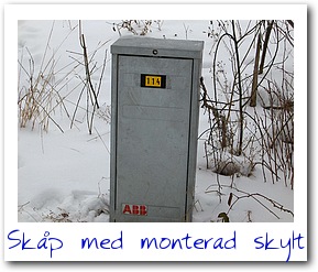 sk�pskylt monterad